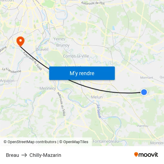 Breau to Chilly-Mazarin map