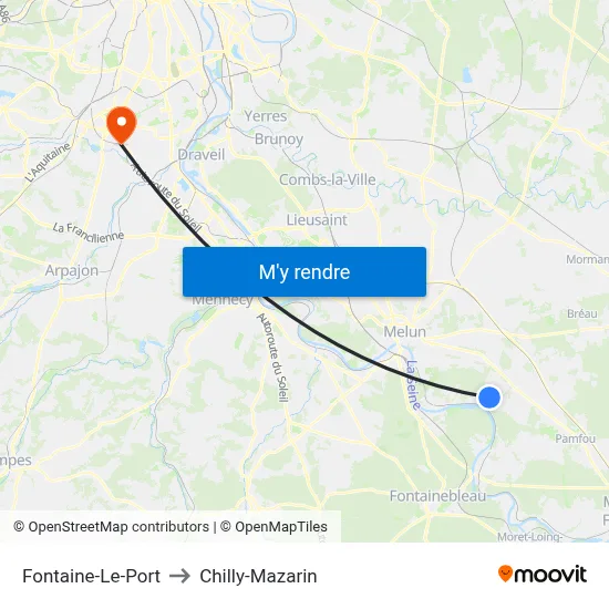 Fontaine-Le-Port to Chilly-Mazarin map