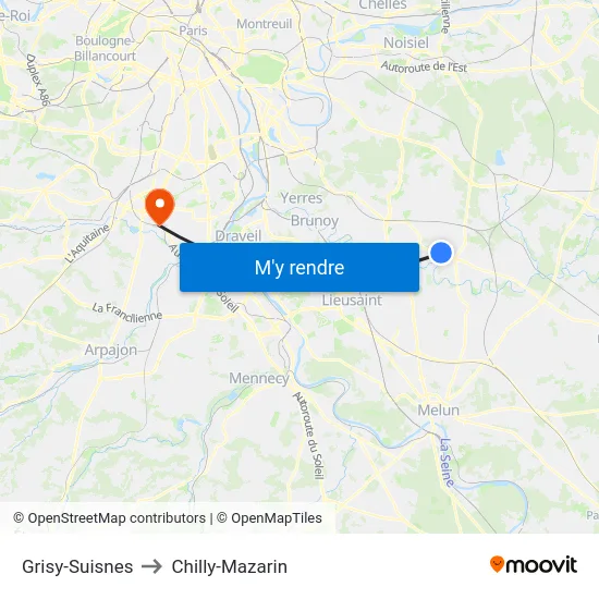 Grisy-Suisnes to Chilly-Mazarin map