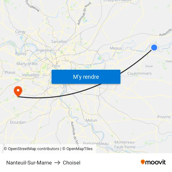 Nanteuil-Sur-Marne to Choisel map