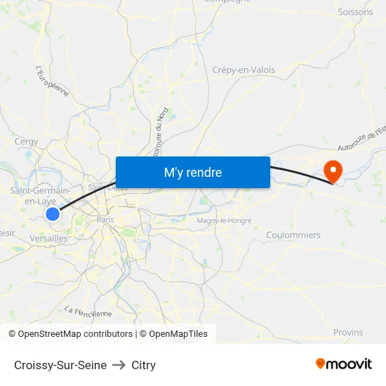 Croissy-Sur-Seine to Citry map