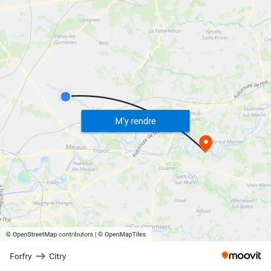 Forfry to Citry map