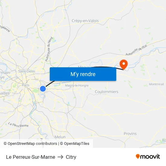 Le Perreux-Sur-Marne to Citry map