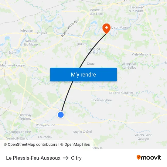Le Plessis-Feu-Aussoux to Citry map