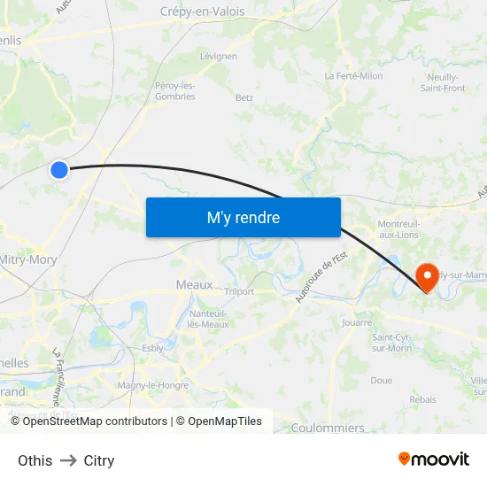 Othis to Citry map