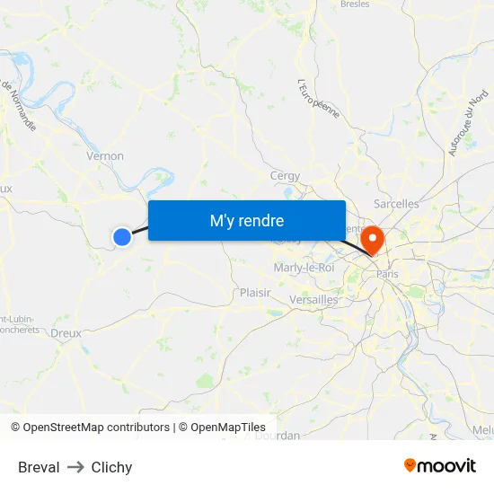 Breval to Clichy map