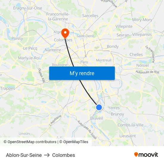 Ablon-Sur-Seine to Colombes map