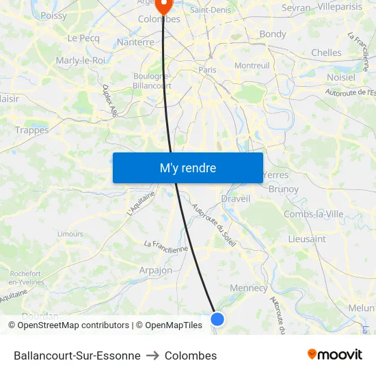 Ballancourt-Sur-Essonne to Colombes map