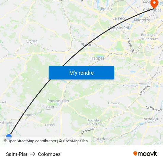 Saint-Piat to Colombes map