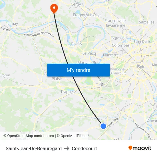 Saint-Jean-De-Beauregard to Condecourt map