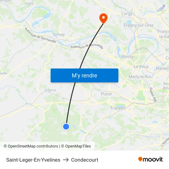 Saint-Leger-En-Yvelines to Condecourt map