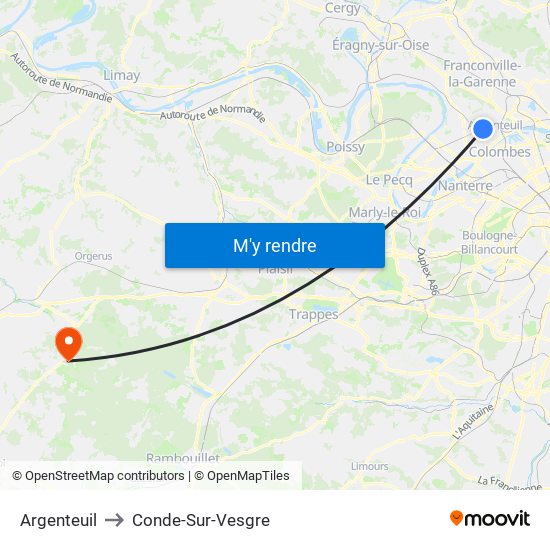 Argenteuil to Conde-Sur-Vesgre map