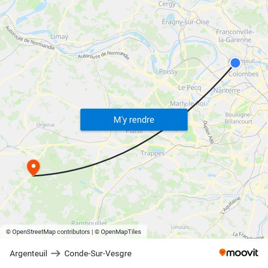 Argenteuil to Argenteuil map