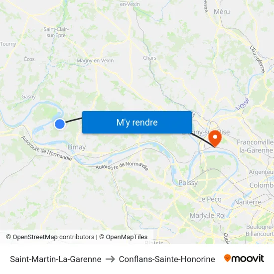 Saint-Martin-La-Garenne to Conflans-Sainte-Honorine map