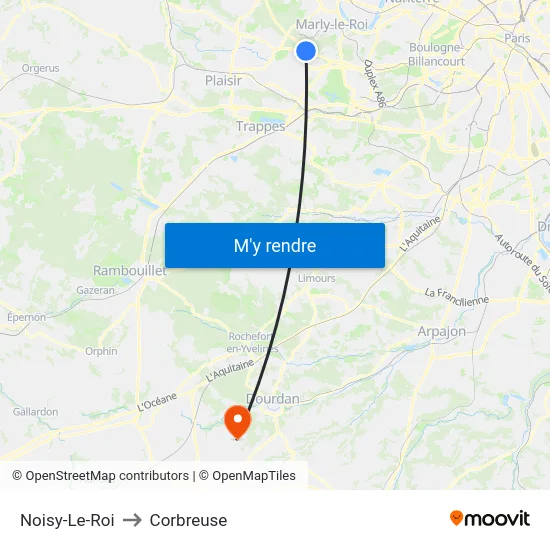 Noisy-Le-Roi to Corbreuse map