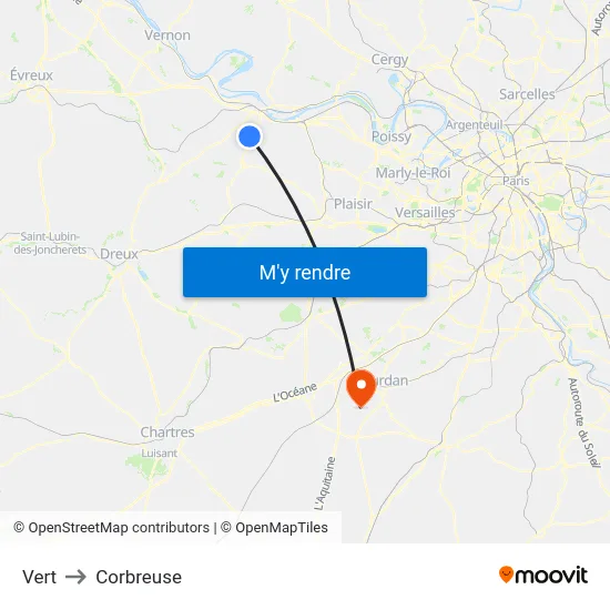Vert to Corbreuse map