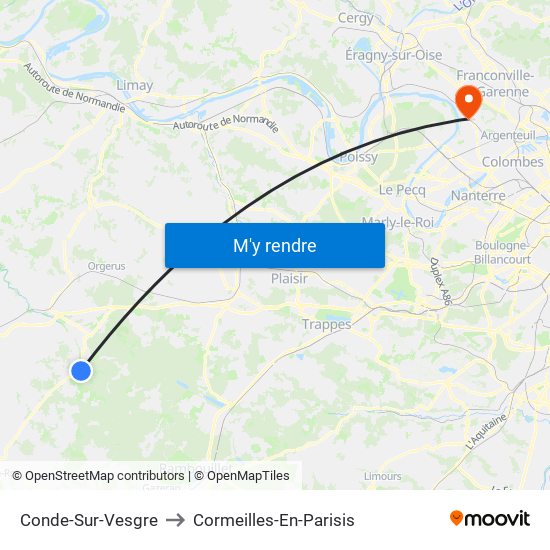 Conde-Sur-Vesgre to Cormeilles-En-Parisis map
