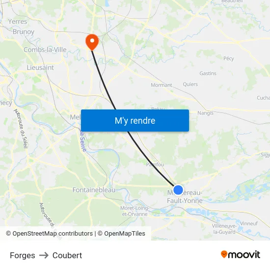 Forges to Coubert map