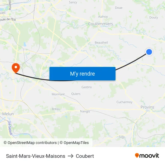 Saint-Mars-Vieux-Maisons to Coubert map