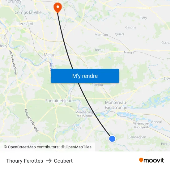Thoury-Ferottes to Coubert map