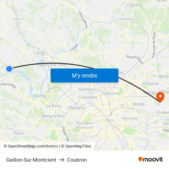 Gaillon-Sur-Montcient to Coubron map