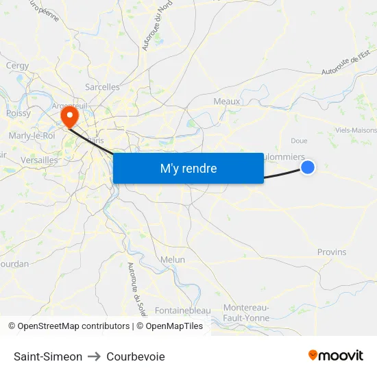 Saint-Simeon to Courbevoie map