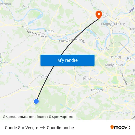 Conde-Sur-Vesgre to Courdimanche map