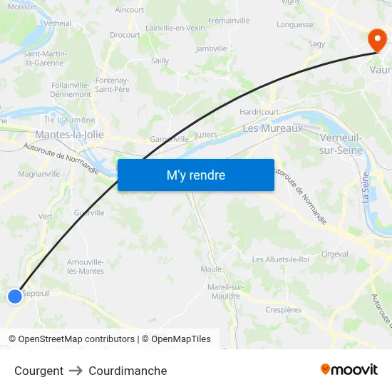 Courgent to Courdimanche map