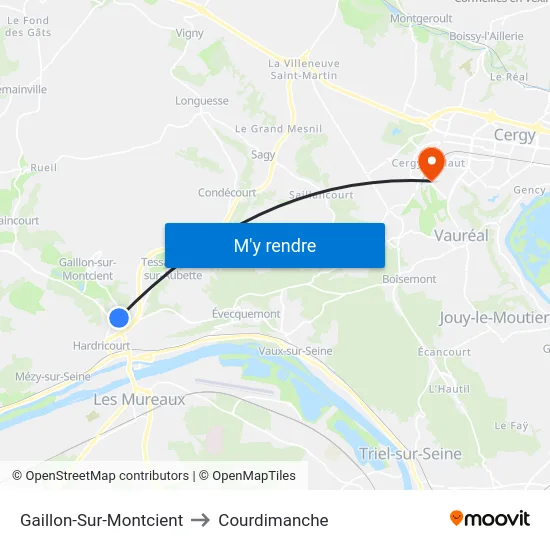 Gaillon-Sur-Montcient to Courdimanche map