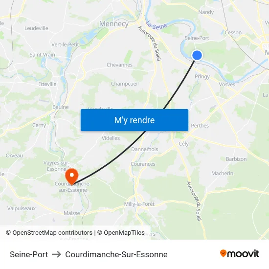 Seine-Port to Courdimanche-Sur-Essonne map