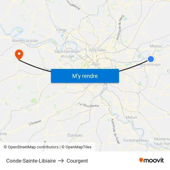 Conde-Sainte-Libiaire to Courgent map