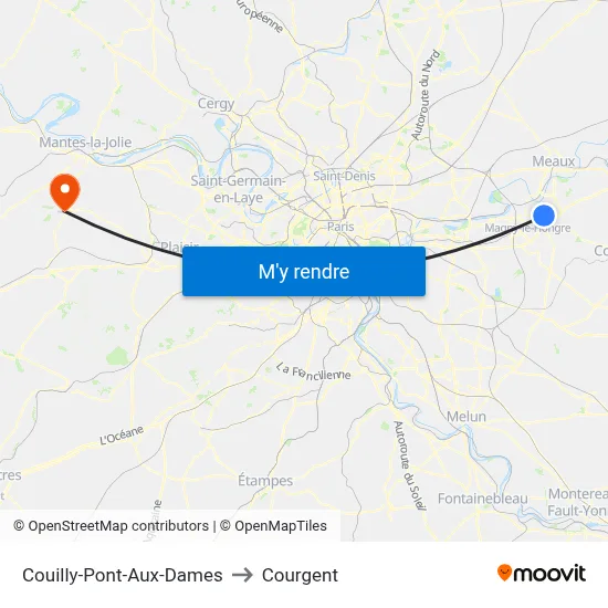 Couilly-Pont-Aux-Dames to Courgent map
