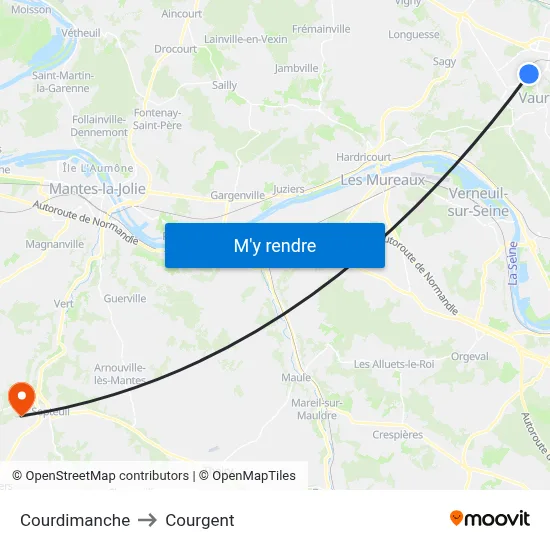 Courdimanche to Courgent map