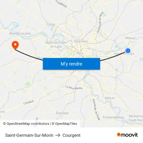 Saint-Germain-Sur-Morin to Courgent map