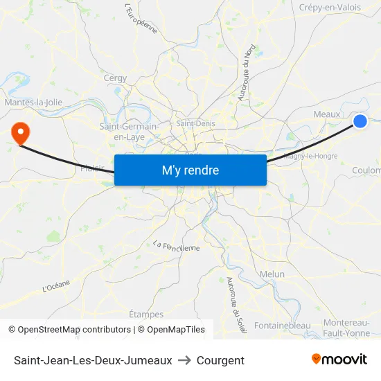 Saint-Jean-Les-Deux-Jumeaux to Courgent map