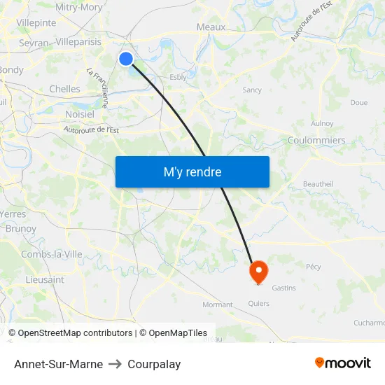 Annet-Sur-Marne to Courpalay map