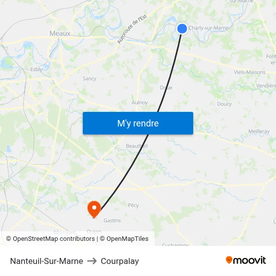 Nanteuil-Sur-Marne to Courpalay map