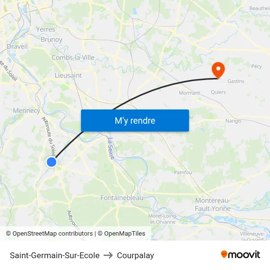 Saint-Germain-Sur-Ecole to Courpalay map