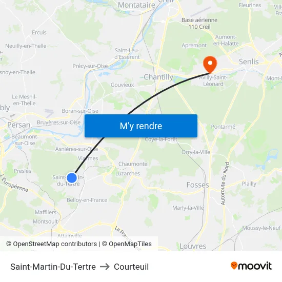 Saint-Martin-Du-Tertre to Courteuil map