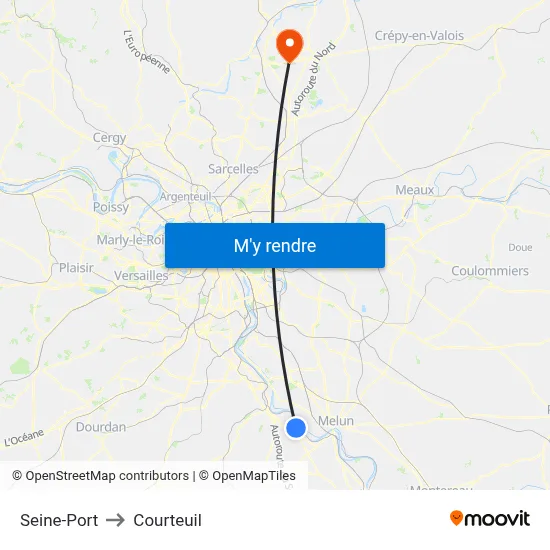 Seine-Port to Courteuil map