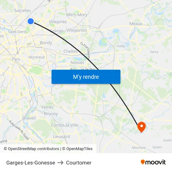 Garges-Les-Gonesse to Courtomer map