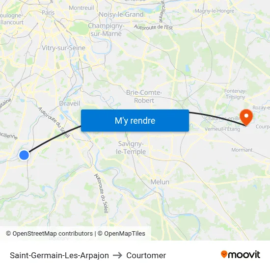 Saint-Germain-Les-Arpajon to Courtomer map