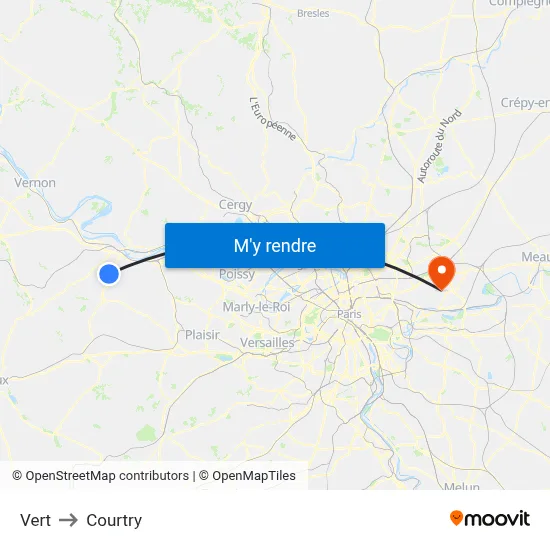 Vert to Courtry map