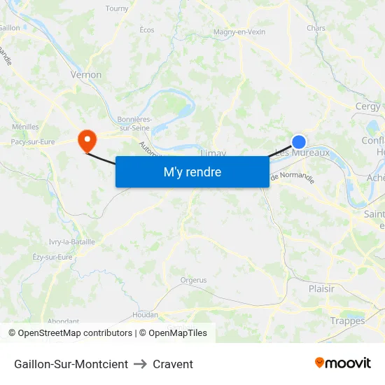 Gaillon-Sur-Montcient to Cravent map