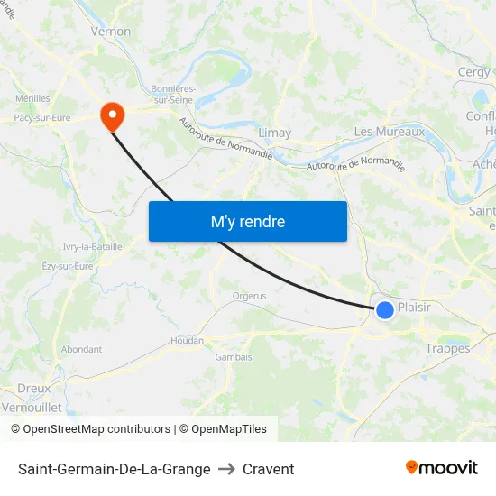 Saint-Germain-De-La-Grange to Cravent map