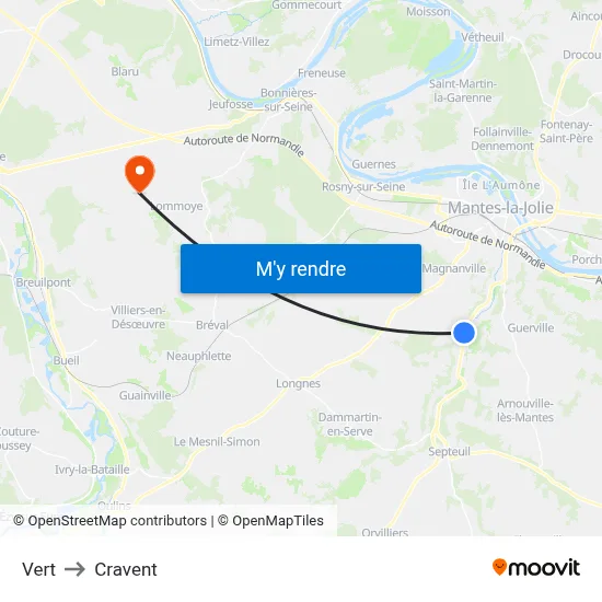 Vert to Cravent map