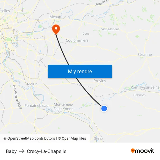 Baby to Crecy-La-Chapelle map