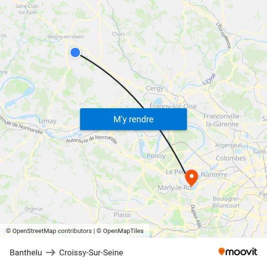 Banthelu to Croissy-Sur-Seine map