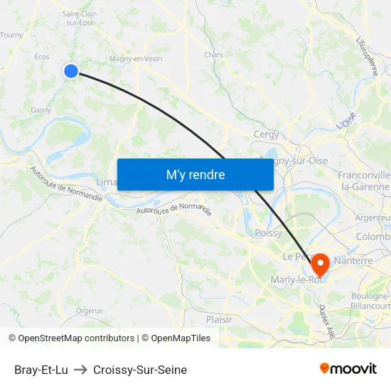 Bray-Et-Lu to Croissy-Sur-Seine map