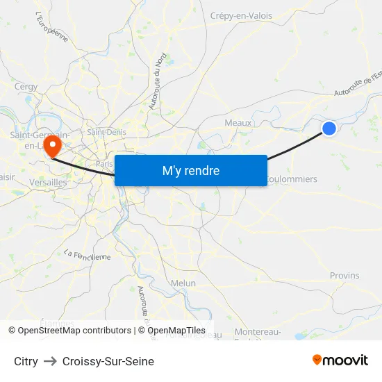 Citry to Croissy-Sur-Seine map